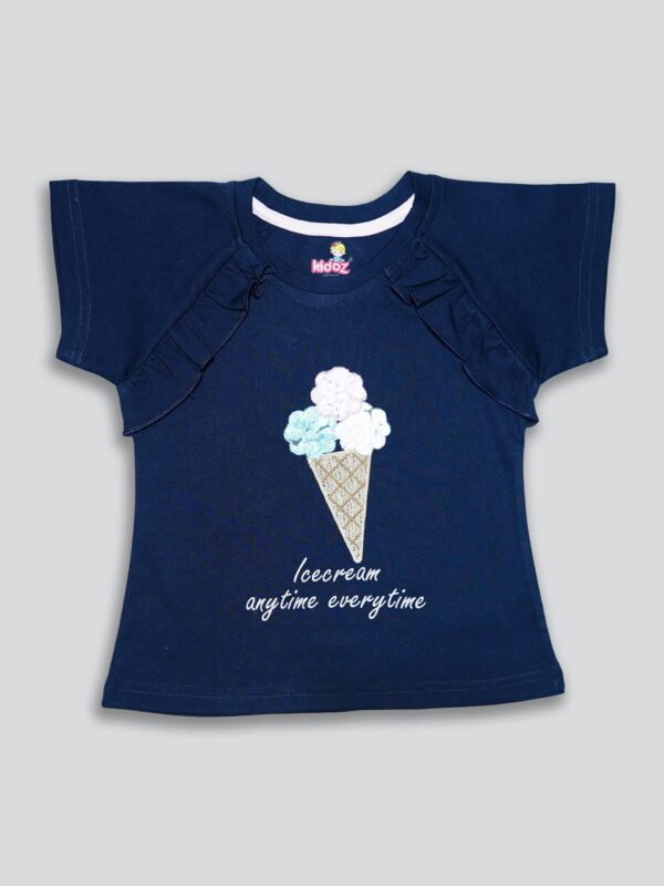 Girls Graphic Printed Cotton T-shirt