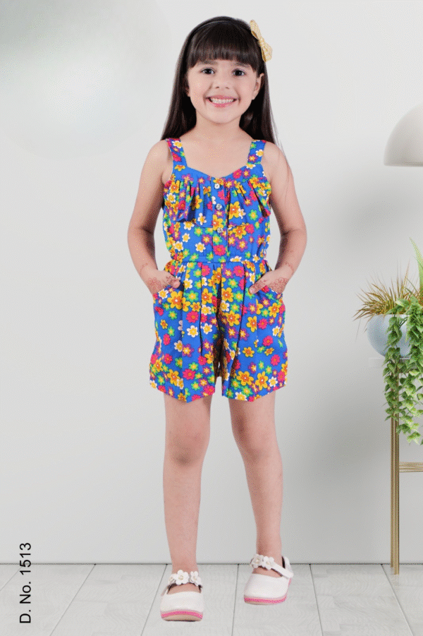 Girls Printed Jumpsuit
