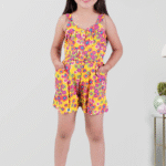 Girls Printed Basic Jumpsuit