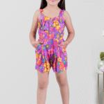 Girls Printed Basic Jumpsuit