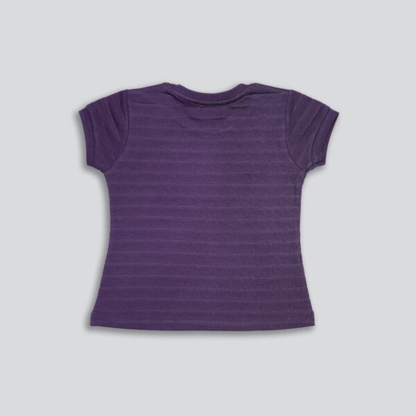 Girls Solid Round Neck Cotton Slim Fit T-shirt