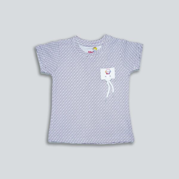 Girls Striped Cotton T-shirt
